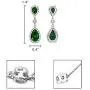 EleQueen 925 Sterling Silver Full Prong Cubic Zirconia Birthstone Teardrop Bridal Dangle Earrings EleQueen 925 Sterling Silver Full Prong Cubic Zirconia Birthstone Teardrop Bridal Dangle Earrings