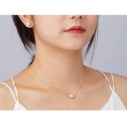 Zealmer Womens 16K Gold Plated Necklace & Stud Earrings Jewelry Set