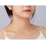 Zealmer Womens 16K Gold Plated Necklace & Stud Earrings Jewelry Set