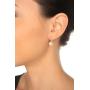 HinsonGayle AAA GEM 8-8.5mm Round Freshwater Cultured Pearl Dangle Earrings 14K Gold