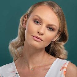 namana Sunburst Opal Necklace and Earrings Set for Women. Dainty Brushed Finish 14 Carat Gold Plated Sun Jewelry for Women Set with Synthetic Opals. Mini Stud Earrings and Necklace with Gift Box