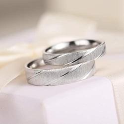 FANCIME Highlights 925 Sterling Silver Wedding Band Couples Ring For Men Women Sets Promise Ring for Couples, Women SIZE 4.5
