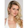 Mariell Gold Zirconia Crystal Tear Drop Wedding Earrings for Women, Jewelry for Bride, Prom, Bridesmaid