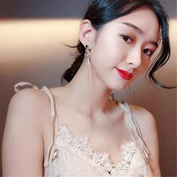 coadipress S925 Long Tassel Earrings for Women Girls Trendy Emerald Snake Bone Chain Resin Geometric Hypoallergenic Earrings Jewelry Gifts