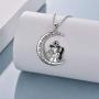 Nightmare Necklaces Before Christmas 925 Sterling Silver Sally and Jack I Love You to The Moon and Back Jewelry for Women Wife Girlfriend Couple