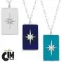 CiM concept Compass Necklaces for Women- North Star Turquoise and Enamel 925 Sterling Silver Compass Necklace for Women- Pendant for Valentines Day, Birthday Gifts for Women and Girl