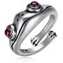 Stainless Steel Frog Ring for Women Teen Girls Boys Adjustable Frog Open Ring Cute Animal Rings Birthday Gift for Little Girl Boys