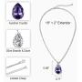 YALONG Birthstone Necklace for Women Austrian Crystal Teardrop Pendant Olive Leaf Dove 14K White Gold Plated Dainty Silver Chain Choker Jewelry Gift Girl