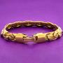 LIFETIME JEWELRY 7.5mm Brushed Riccio Bracelet 24k Gold Plated for Women and Men