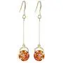 Neoglory Jewelry Made with Swarovski Element Yellow Crystal Long Fish Hook Drop Earrings for Woman Neoglory Jewelry Made with Swarovski Element Yellow Crystal Long Fish Hook Drop Earrings for Woman