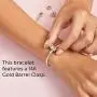 PANDORA Jewelry Moments Snake Chain Charm Sterling Silver and 14K Yellow Gold Bracelet