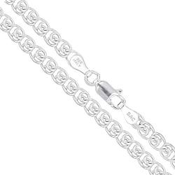 Sterling Silver Italian Love Heart Chain Solid 925 Italy Infinity Promise Necklace
