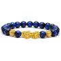 BOMAIL Feng Shui Good Luck Bracelets- Natural Tiger Eye Stone Healing Energy Pixiu Dragon Charm Beaded Bracelet Attach Wealth Money Jewelry