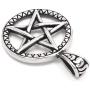Gungneer Wicca Star Necklace Pendant Stainless Steel Pagan Jewelry Pentacle Strength Power Talisman for Men Women