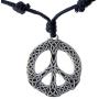 Pagan Jewelry Celtic Peace Sign Hippie Democracy Freedom Magic Wicca Silver Pewter Unisex Mens Pendant Necklace Protection Amulet Wealth Prosperity Money Lucky Charm Safe Travel Talisman Chain Choker