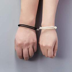 Ldurian Magnetic Personalized Couple Bracelets/Valentine Gifts For BF GF/Couples gifts Matching Bracelets/Long Distance Relationship Gifts for Him or Her