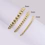 MUYASEA 14K Real Gold Plated Bead Stack Adjustable Charm Bracelets for Women Men