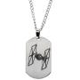 Star Wars Jewelry Episode 7 Tie Fighter Laser Etched Dog Tag Pendant Necklace, 22''