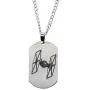 Star Wars Jewelry Episode 7 Tie Fighter Laser Etched Dog Tag Pendant Necklace, 22''