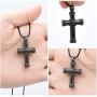 Rope Winding Cross Cremation Ashes Urn Pendant Necklace Memorial Keepsake Jewelry Lord’s Prayer Cross Ashes Necklaces
