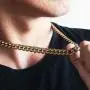 PY Bling Mens Miami Cuban Link Chain Choker 18k Solid Gold Plated Hip Hop Stainless Steel 10mm-14mm Thick Necklace/Bracelet