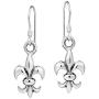 Everyday Lily Flower .925 Sterling Silver Dangle Earrings