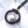 Coostuff Black Sandalwood Pendants Necklace for Women Handmade Long Sweater Necklaces Jewelry
