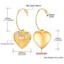 Women Girls 18K Gold Plated Cute Heart Locket Dangle Drop Earrings,with Gift Box