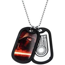 Star Wars Jewelry Episode 7 Kylo Ren Stainless Steel Double Dog Tag Pendant Necklace, 22''