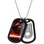 Star Wars Jewelry Episode 7 Kylo Ren Stainless Steel Double Dog Tag Pendant Necklace, 22''