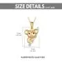 SISGEM 14K Solid Gold Koala Necklace Koala Pendant for Women,Simple Cute Style Koala Bear Necklace Birthday Gifts Jewelry for Boy & Girls (Yellow, 14K-Gold)