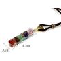 Pingyongchang 7 Chakra Stones Necklace Gemstone Energy Healing Crystal Pendant Y Style Necklaces Generator Emotional Body Purification Jewelry for Women Men Girls Boy Healing Meditation