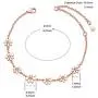 SHEGRACE Woman Stainless Steel Daisy Flowers Bracelet 18K/Rose Gold/Platinum Plated Adjustable 11.41'' Jewellery Gift