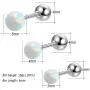 Gorgeous Fire Opal Ball Stud Earring Stainless Steel Helix Conch Cartilage Earring for Girl Women Gorgeous Fire Opal Ball Stud Earring Stainless Steel Helix Conch Cartilage Earring for Girl Women