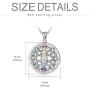 YAFEINI Chakra Necklace Yoga Open Lotus Flower Mandala Pendant Crystal Necklace 925 Sterling Silver Jewelry Gifts Spiritual Gifts for Women Girls