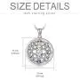 YAFEINI Chakra Necklace Yoga Open Lotus Flower Mandala Pendant Crystal Necklace 925 Sterling Silver Jewelry Gifts Spiritual Gifts for Women Girls
