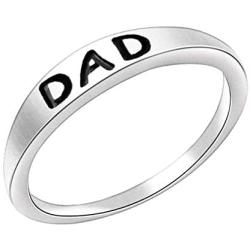 BOCIOL Silvering dad Rings for Men, for dad Rings for Men Stainless Steel Jewelry Custom Ring for dad