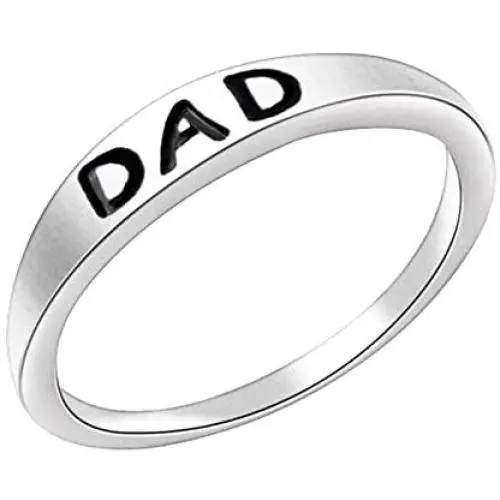 BOCIOL Silvering dad Rings for Men, for dad Rings for Men Stainless Steel Jewelry Custom Ring for dad
