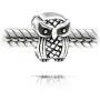 Wise Graduate Owl Bird Charm Bead For Women Student For Teen Oxidized .925 Sterling Silver Fits European Charm Bracelet Wise Graduate Owl Bird Charm Bead For Women Student For Teen Oxidized .925 Sterling Silver Fits European Charm Bracelet