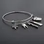 WUSUANED Dental Hygienist Gift DH Caduceus Tooth Toothbrush Toothpaste Floss Stainless Steel Expandable Wire Bangle Bracelet WUSUANED Dental Hygienist Gift DH Caduceus Tooth Toothbrush Toothpaste Floss Stainless Steel Expandable Wire Bangle Bracelet