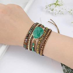 Plumiss Women Boho Handmade Natural Stone Wrap Bracelets Variety Beads Strand Bracelet for Men Collection