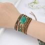 Plumiss Women Boho Handmade Natural Stone Wrap Bracelets Variety Beads Strand Bracelet for Men Collection