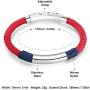 QLEESI Braided Nautical Rope Cuff Bracelet with Magnetic Clasp for Men Women, Handmade Stylish Infinity Knotted Woven Nylon String Warp Bracelet Gifts for Boys