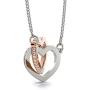 Faith Davis Interlocking Hearts Necklace - Gift for Daughter from Mom - Birthday, Graduation, or Just Because!