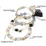 5 PACK Multilayer Bohemian Beaded Bangle Bracelet Crystal Charm Stretch Beach Stack-able Multi-color Boho Bracelets Jewelry Set