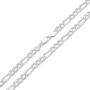 NYC Sterling Authentic Solid Sterling Silver Figaro Link Diamond-Cut .925 ITProLux Necklace Chains 3MM - 7.5MM, 16'' - 30'', Silver Chain for Men & Women, Made in Italy