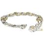 John Medeiros Triple Strand Two Tone Beaded Collection Bracelet Pavé Setting Made in America
