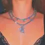 Zoestar Butterfly Choker Necklace Sparkly Crystal Tennis Necklaces 2 Layered Gorgeous Shiny Chain Jewelry for Women and Girls Zoestar Butterfly Choker Necklace Sparkly Crystal Tennis Necklaces 2 Layered Gorgeous Shiny Chain Jewelry for Women and Girls