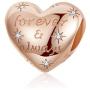 VOROCO 925 Sterling Silver Bracelets Charms Heart Style Infinity Love Charms Beads Gifts for Women Girls fit Pandora Bracelets