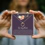 Dear Ava Mom Gift Necklace: Mother Daughter Jewelry, Thank You Mom, 2 Linked Circles